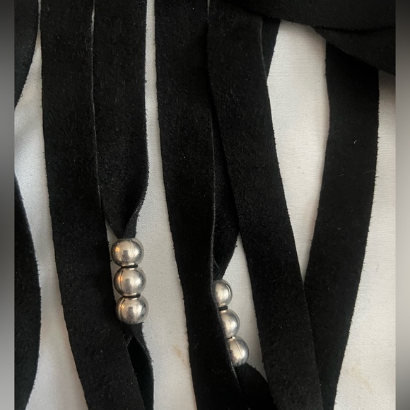 IHeart Raves XXL Faux Suede Fringe Skirt Beaded Festival EDM Boho Wrap Mini READ - Picture 8 of 8